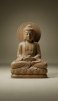 Hand-Carved Stone Buddha Statue