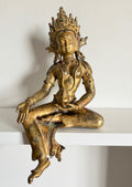 Antique Nepalese Bronze Green Tara