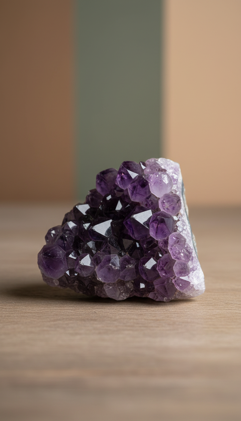 Polished Amethyst Gemstone Cluster